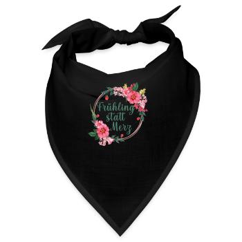 Frühling statt Merz - Bandana - Schwarz - Vorne