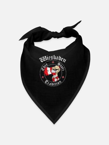 Wiesbaden Ehre Stolz Tradition No II - Bandana - Schwarz - Vorne