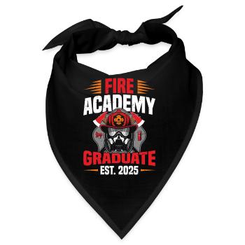 Fire Academy Absolvent Est 2025 - Bandana - Schwarz - Vorne
