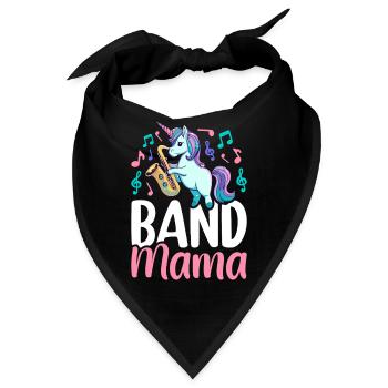 Band Mama Saxophon Mama Marching Band Grafik für - Bandana - Schwarz - Vorne
