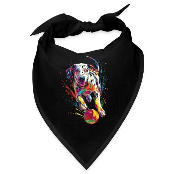Dalmatiner - Bandana - Schwarz - Vorne