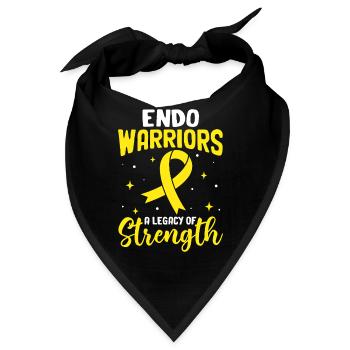 Endo Warrior Yellow Ribbon Endometriose im Becken - Bandana - Schwarz - Vorne