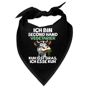 Second Hand Vegetarier - Bandana - Schwarz - Vorne