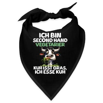 Second Hand Vegetarier - Bandana - Schwarz - Vorne