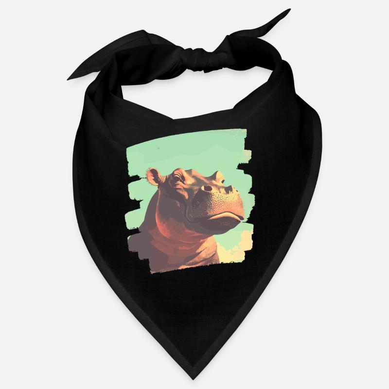 Nilpferd Retro Bandana