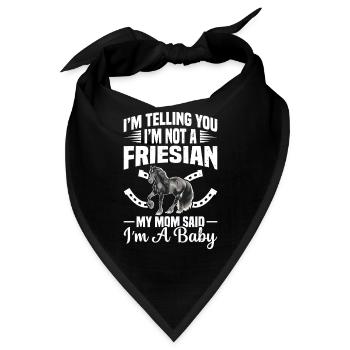 Ich Sage Dir, Ich Bin Kein Friesisch, Meine - Bandana - Schwarz - Vorne