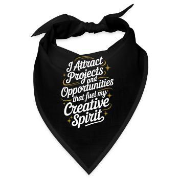 Ich Ziehe Projekte Und Chancen An Manifestieren - Bandana - Schwarz - Vorne