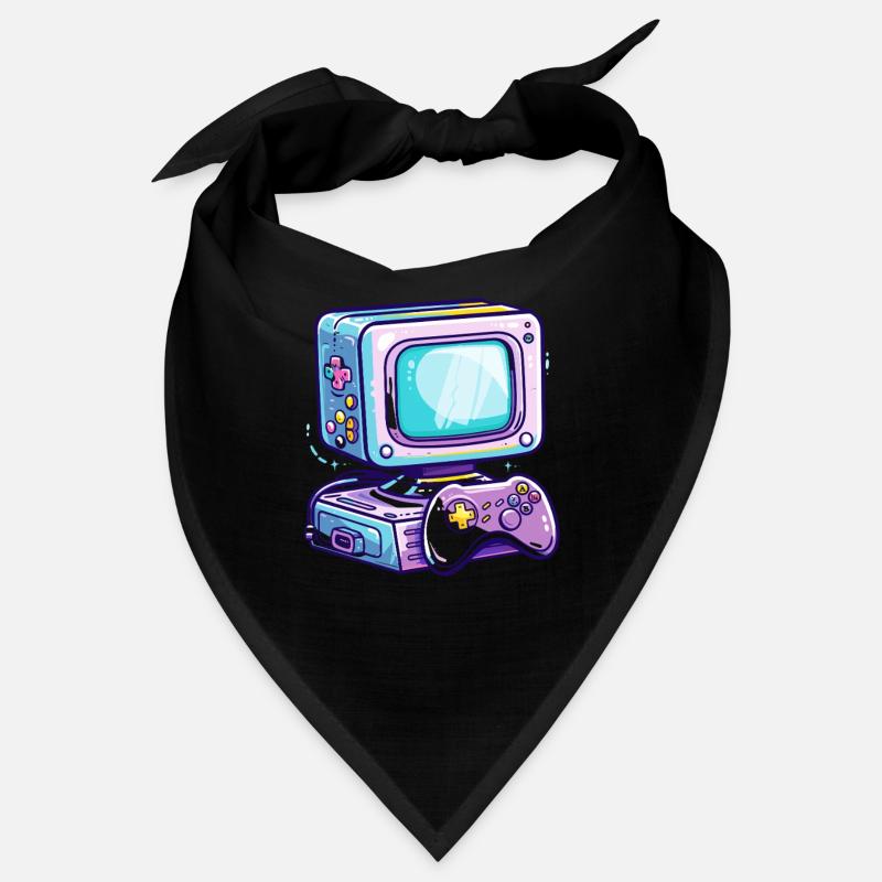 Gaming PC Comic Stil - Bandana - Schwarz