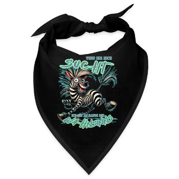 Verrücktes Zebra Wenn ihr mich sucht Wahnsinn - Bandana - Schwarz - Vorne