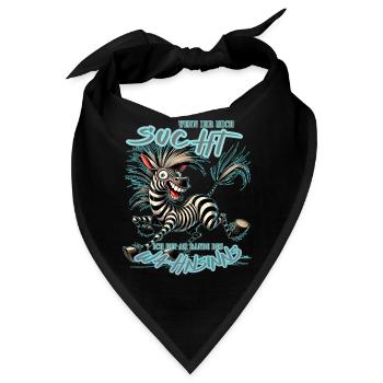 Zebra Wenn ihr mich sucht Wahnsinn - Bandana - Schwarz - Vorne