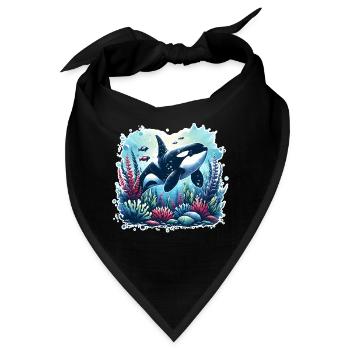 Orca Schwertwal - Bandana - Schwarz - Vorne