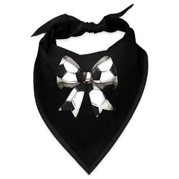 Coquette Bow Soccer Ball Muster Mothers Day - Bandana - Schwarz - Vorne