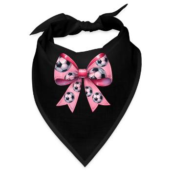 Coquette Bow Soccer Ball Muster Mothers Day - Bandana - Schwarz - Vorne