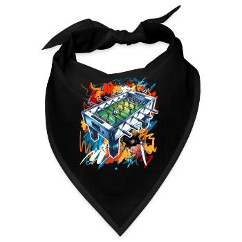 Tischkicker Tischfußball - Bandana - Schwarz - Vorne