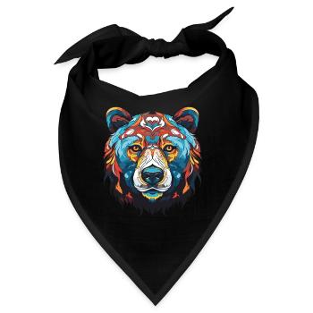 Eisbär Portrait Polar bär - Bandana - Schwarz - Vorne