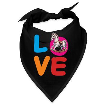 LOVE SCHAUKEL-PFERD - Bandana - Schwarz - Vorne