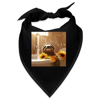 Faultier - Bandana - Schwarz - Vorne