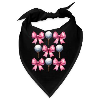 Coquette Bow Golf Ball Mothers Day Golfing Pink - Bandana - Schwarz - Vorne