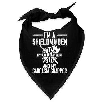 Shieldmaiden Lagertha Germanische Kriegerin - Bandana - Schwarz - Vorne
