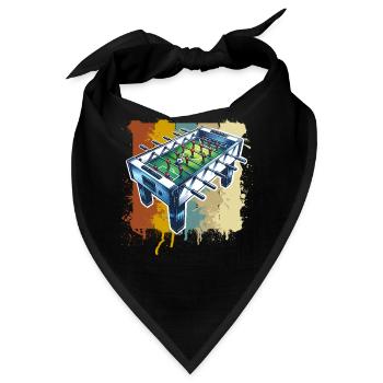 Tischkicker Tischfußball - Bandana - Schwarz - Vorne