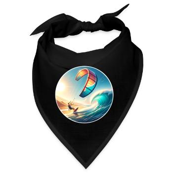 Kitesurfen Kitesurfer Kiteboard - Bandana - Schwarz - Vorne