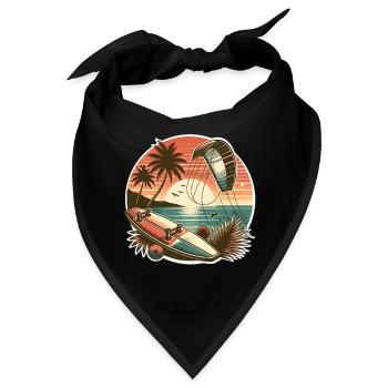 Kitesurfen Kitesurfer Kiteboard - Bandana - Schwarz - Vorne