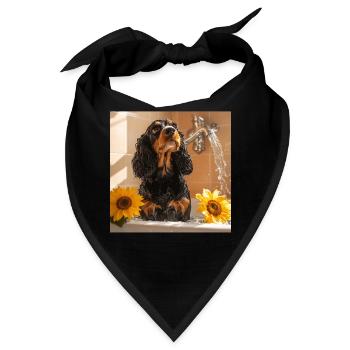 Cocker Spaniel - Bandana - Schwarz - Vorne