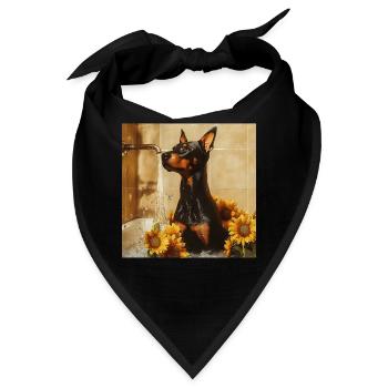 Dobermann - Bandana - Schwarz - Vorne