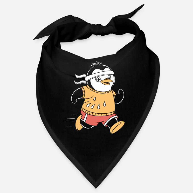 Illustration de coureur pingouin athlétique Bandana