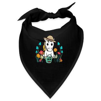 Gärtner Pferd Pferde Pony Natur Garten gärtnern - Bandana - Schwarz - Vorne