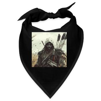 Indisch - Bandana - Schwarz - Vorne