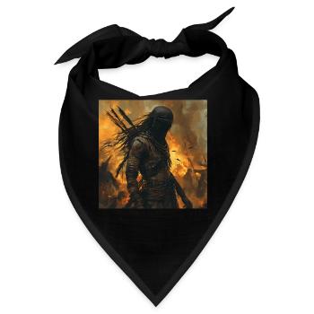 Indisch - Bandana - Schwarz - Vorne
