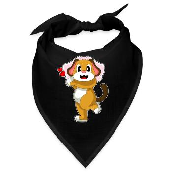 Hund Braut Schleier Hochzeit - Bandana - Schwarz - Vorne