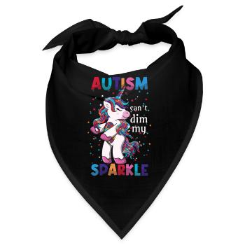 Autismus Kann Mein Funkeln Nicht Dimmen - Bandana - Schwarz - Vorne