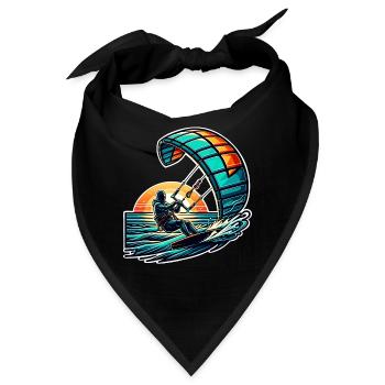Kitesurfen Kitesurfer Kiteboard - Bandana - Schwarz - Vorne