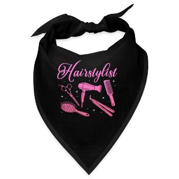 Hairstylist Haircutter Barber Beauty Styling Hair - Bandana - Schwarz - Vorne