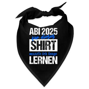 Abi 2025 Gymnasium Abschluss Geschenk Abitur 2025 - Bandana - Schwarz - Vorne