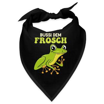 Froschkostüm BUSSI DEM FROSCH Lustiges Frosch - Bandana - Schwarz - Vorne