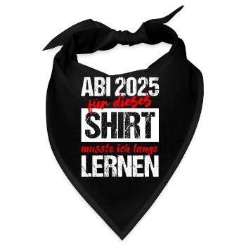 Abi 2025 Gymnasium Abschluss Geschenk Abitur 2025 - Bandana - Schwarz - Vorne