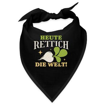 Heute Rettich Die Welt Rettich Spruch - Bandana - Schwarz - Vorne