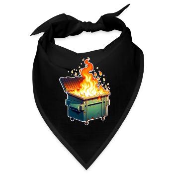Brennende Mülltonne - Bandana - Schwarz - Vorne