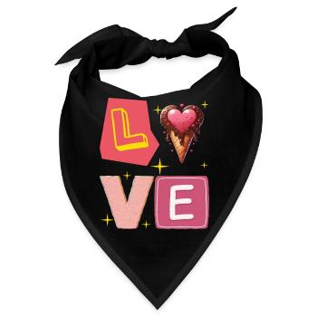 Schokoladeneis - Gourmand und Mignon Sweet Love - Bandana - Schwarz - Vorne