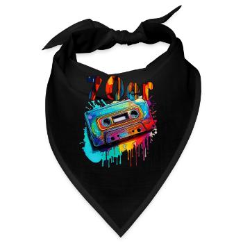 MUSIKKASETTE 70er - Bandana - Schwarz - Vorne