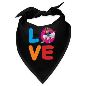 EISKUNSTLAUF LOVE - Bandana - Schwarz - Vorne
