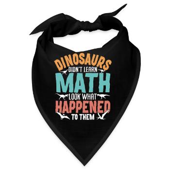 Lustiges Mathe-Dinosaurier-Design für Lehrer - Bandana - Schwarz - Vorne