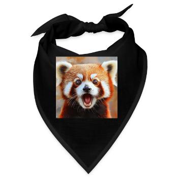 Roter Panda - Bandana - Schwarz - Vorne