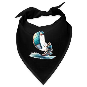 Kitesurfen Kitesurfer Kiteboard - Bandana - Schwarz - Vorne