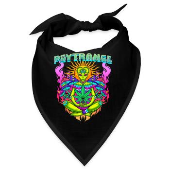 Techno House Party EDM Festival Goa Rave Psytrance - Bandana - Schwarz - Vorne