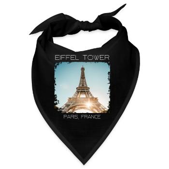 Eiffelturm - Bandana - Schwarz - Vorne