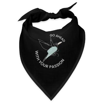 Inspirierendes Kolibri-Design Inspirational - Bandana - Schwarz - Vorne